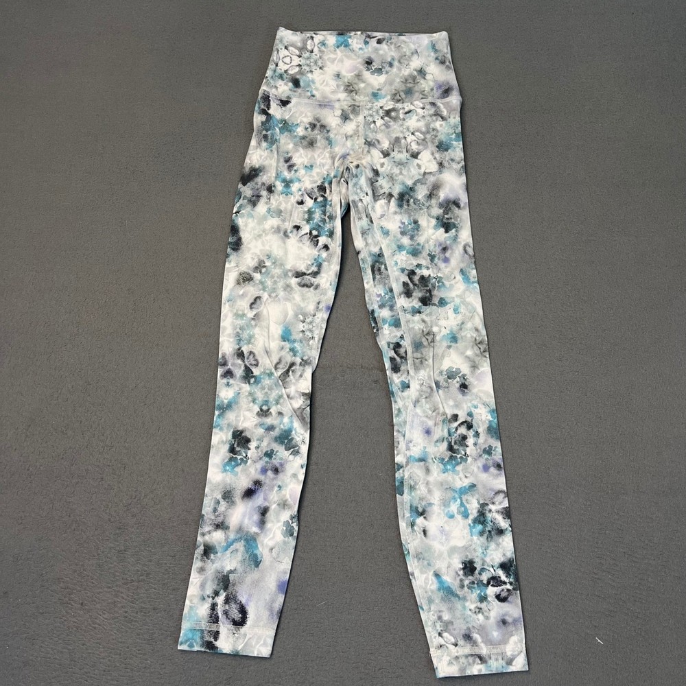 Lululemon Align High Rise Leggings Womens Size 2 Kaleidoscope Blue Yoga LW5ASSS
