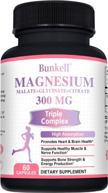 Triple Magnesium Complex 300 Mg - Improves Sleep, Energy and Immune Support