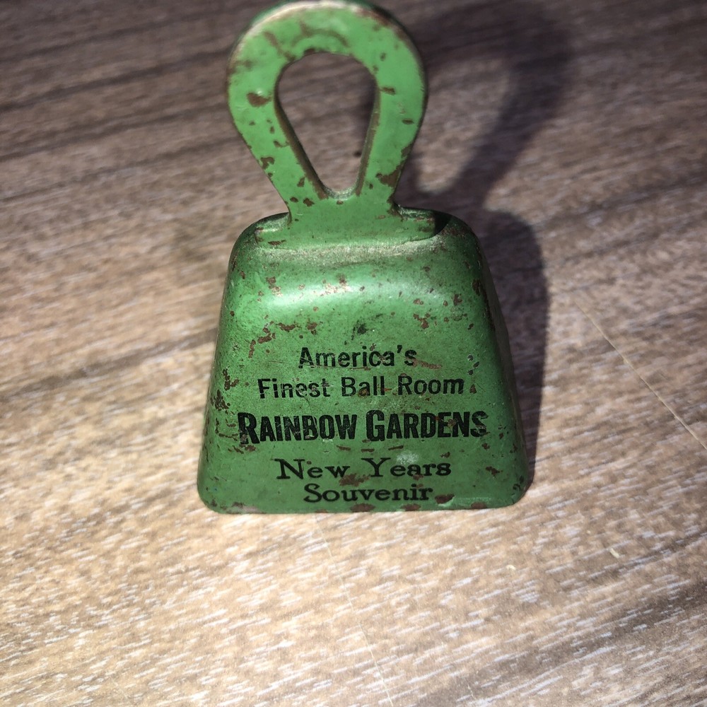 1930 New Years Eve New York Rainbow Gardens Souvenir Bell-image