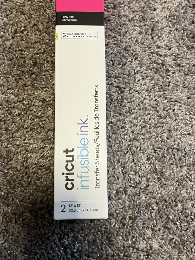 LOT 2 ! party Hot Pink Cricut Infusible Ink Smart & Easy Press Shirts Craft NEW