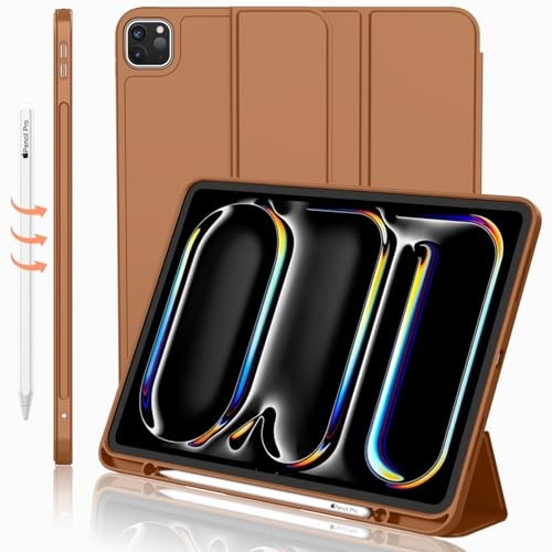 Case for iPad Pro 13 Inch M5/M4 2024/2025 with Kickstand & Pencil Holder