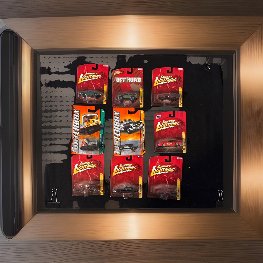 CHRISTMAS SALE lot of 9 almost vintage Johnny Lightning & MATCHBOX toy cars 1/64-image