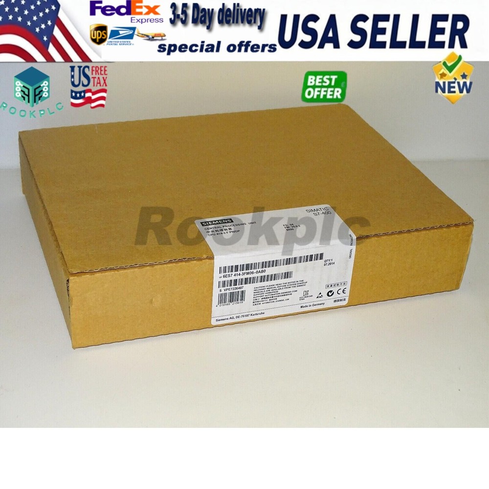 New Siemens 6ES7414-3FM06-0AB0 6ES74143FM060AB0 SIMATIC S7-400 CPU414F-3