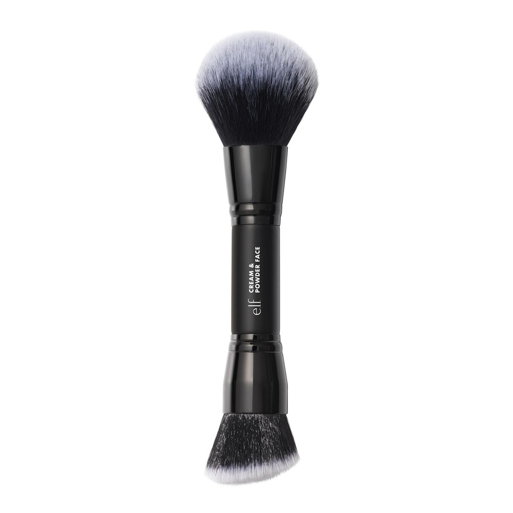 e.l.f. Dual-Ended Cream and Powder Makeup Brush for Flawless Blending