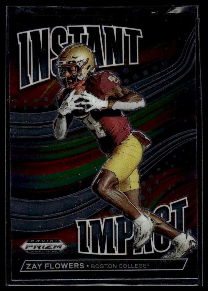 2023 Panini Prizm Draft Picks Zay Flowers Instant Impact Rookie Card II-13