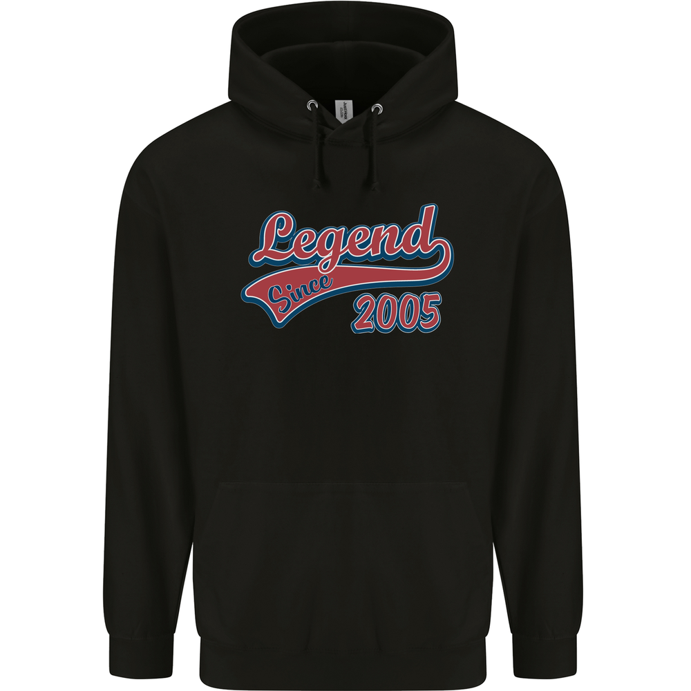Legend Since 20th Birthday 2005 Mens 80% Cotton Hoodie