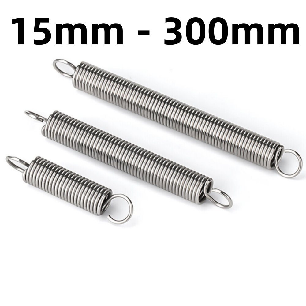 15mm-300mm 0.4mm Stainless Steel Hook Extension Tension Spring