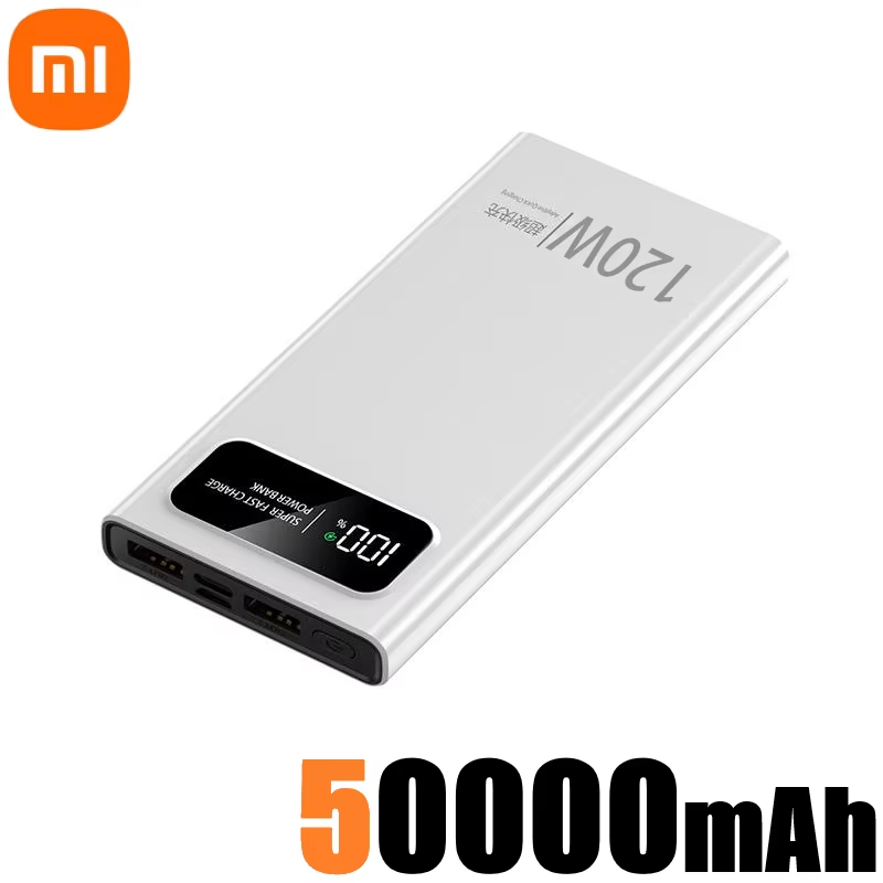 120W Super Fast Charging Power Bank - 200,000mAh Portable External Battery with High Capacity for All Devices