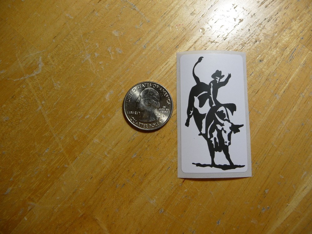 BULL RIDER DECAL STICKER DETAILED RODEO COWBOY COWGIRL FUNNY JOKE GAG PRANK