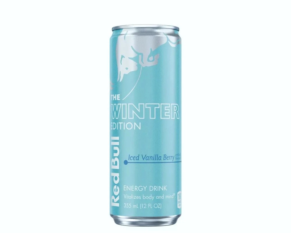 RED BULL WINTER EDITION 4 PACK 12 OZ ICED VANILLA BERRY LIMITED TIME FLAVOR-image