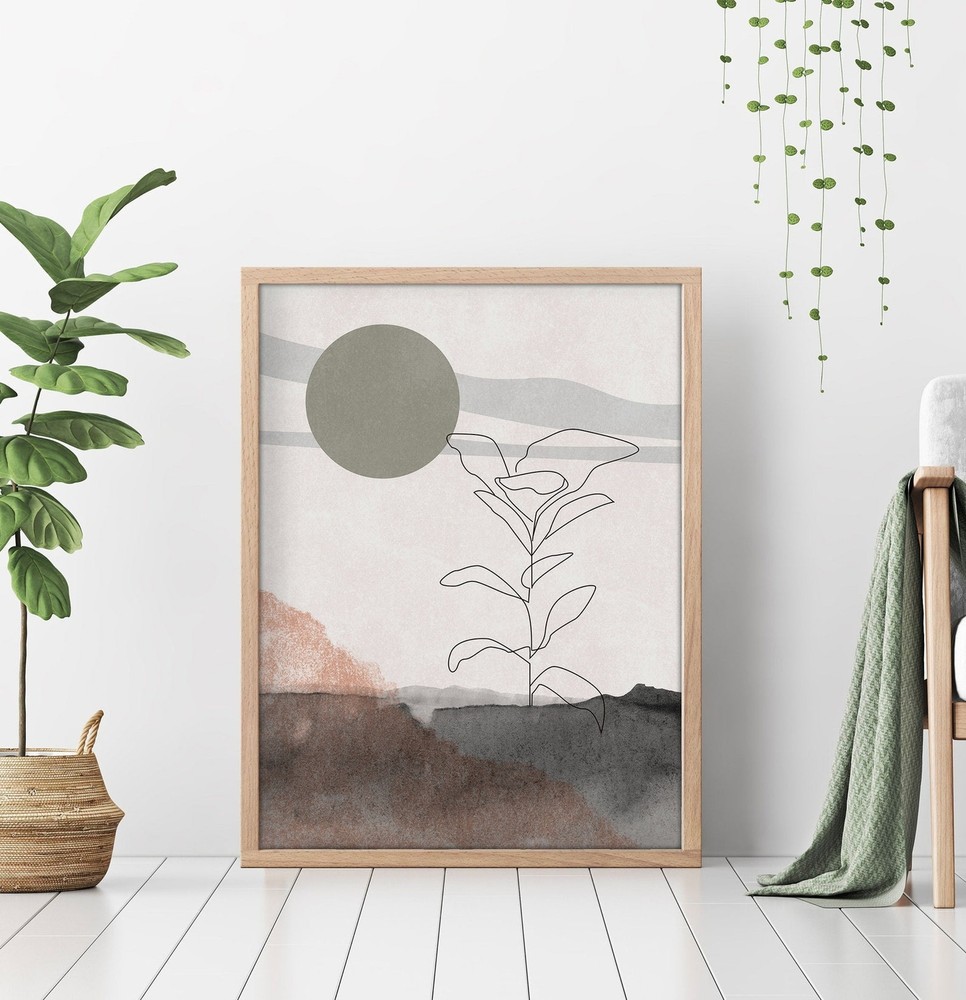 Bohemian Abstract Moon Poster Abstract Painting Abstract Moon Print Boho Wall