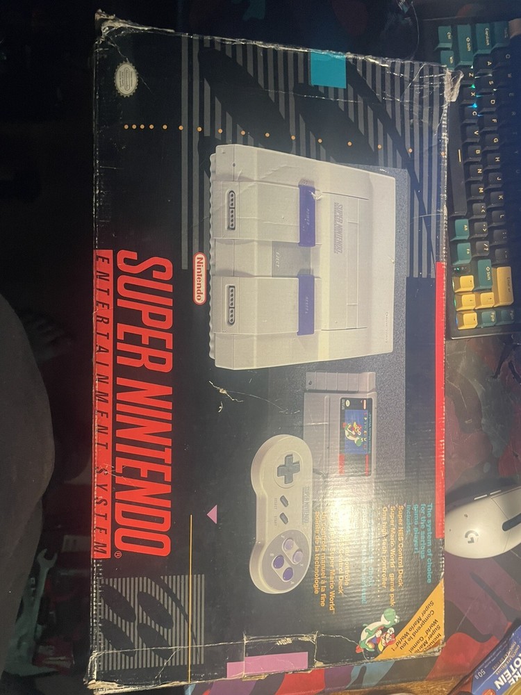 Super Nintendo SNES Complete In Box CIB Console Tested Cleaned Read Description