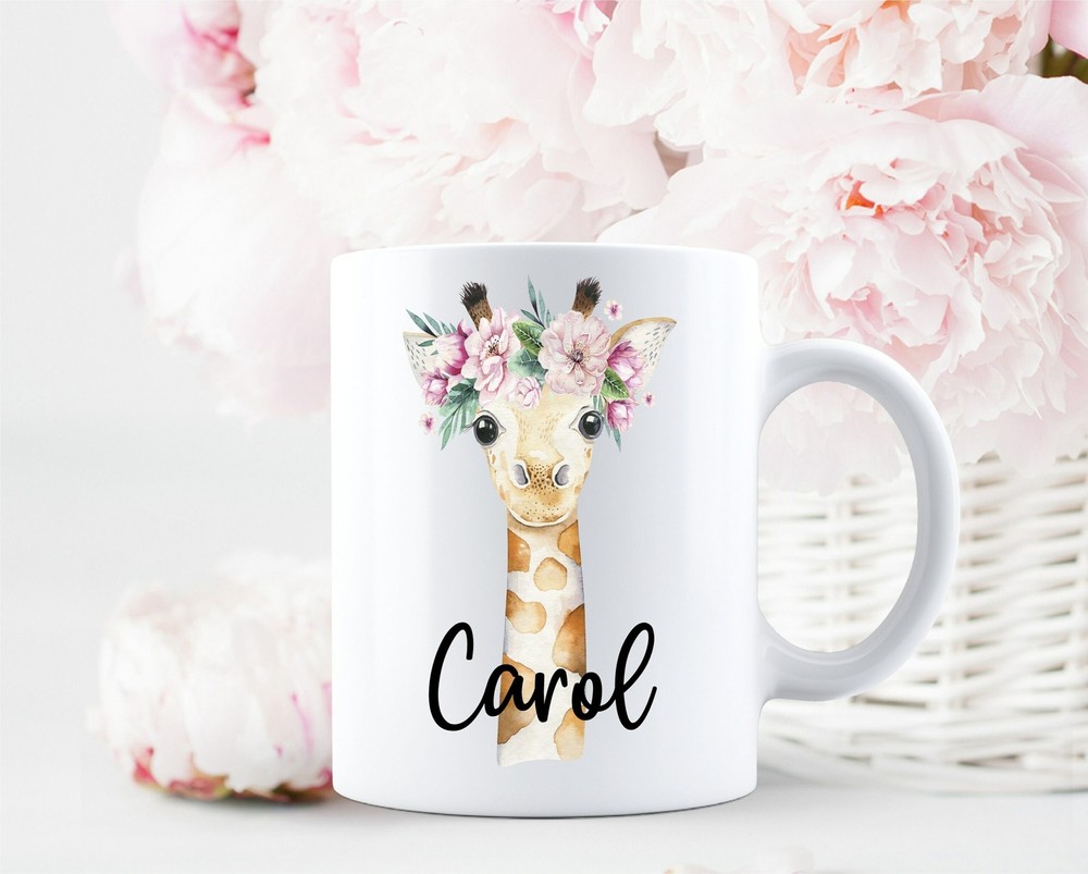 Personalised Giraffe Mug Personalised Cup Animal Mug Cute Mug Custom Mug Cute