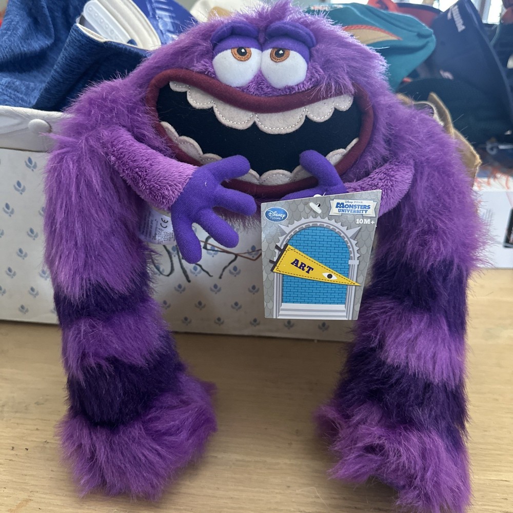 Disney Store Pixar Monsters University Art Plush Monsters Inc