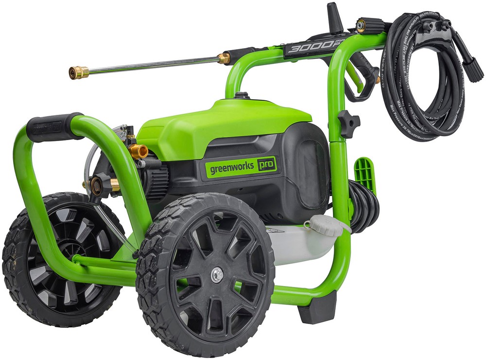 Greenworks - Pro Electric Pressure Washer up to 3000 PSI at 1.1 GPM - Green