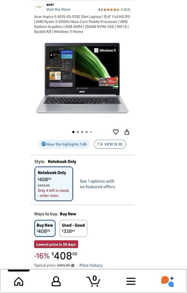 Acer Aspire 5 A515-45-R74Z 15.6