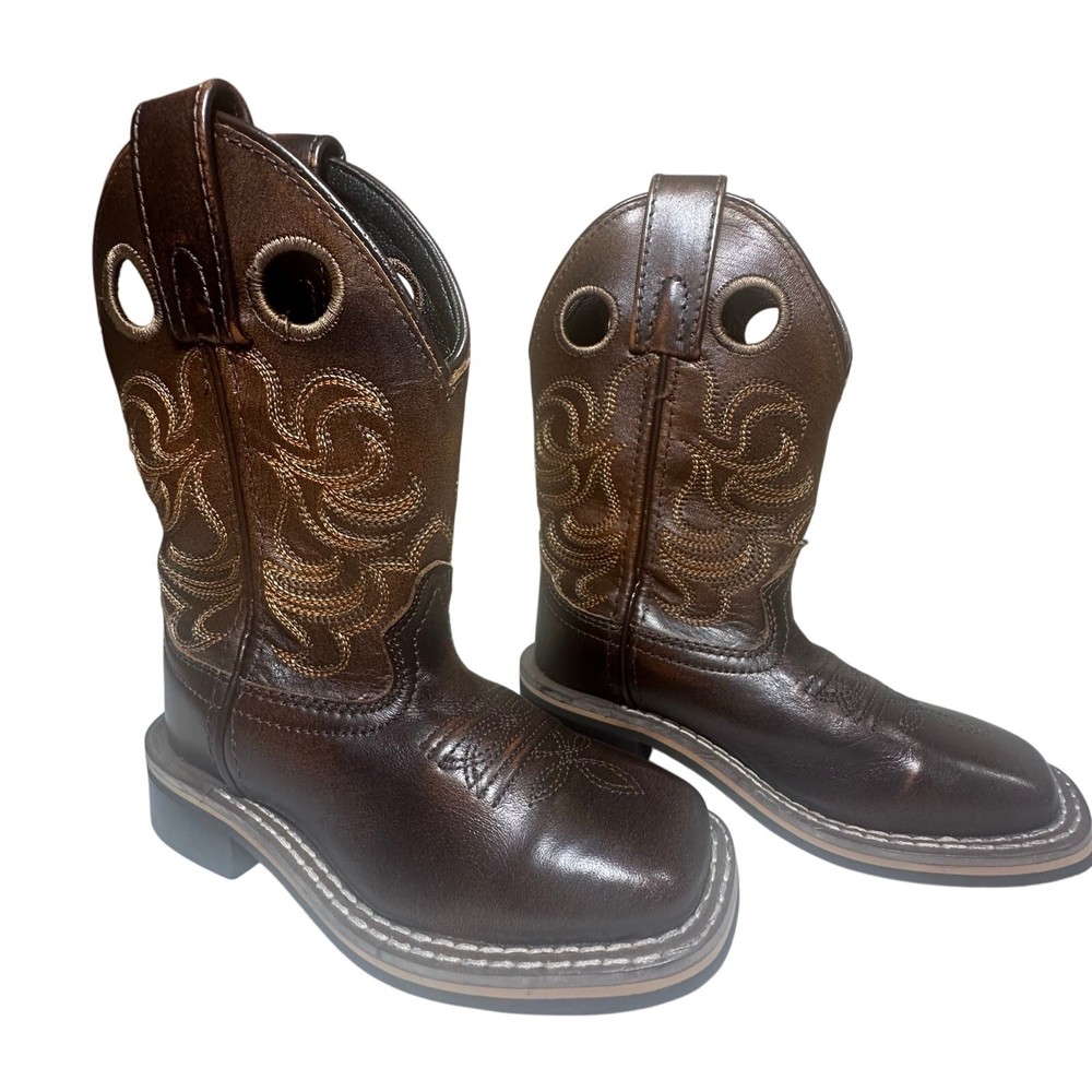 Smoky Mountain Little Boys 8.5R Brown Leather Cowboy Western Boots BRAND NEW