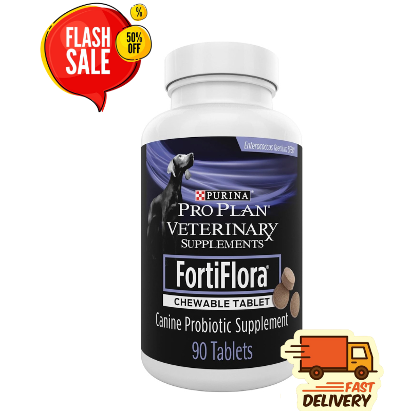 Chewable Dog Probiotic Supplement Tablets - 90 ct Canister B083XD2V4C