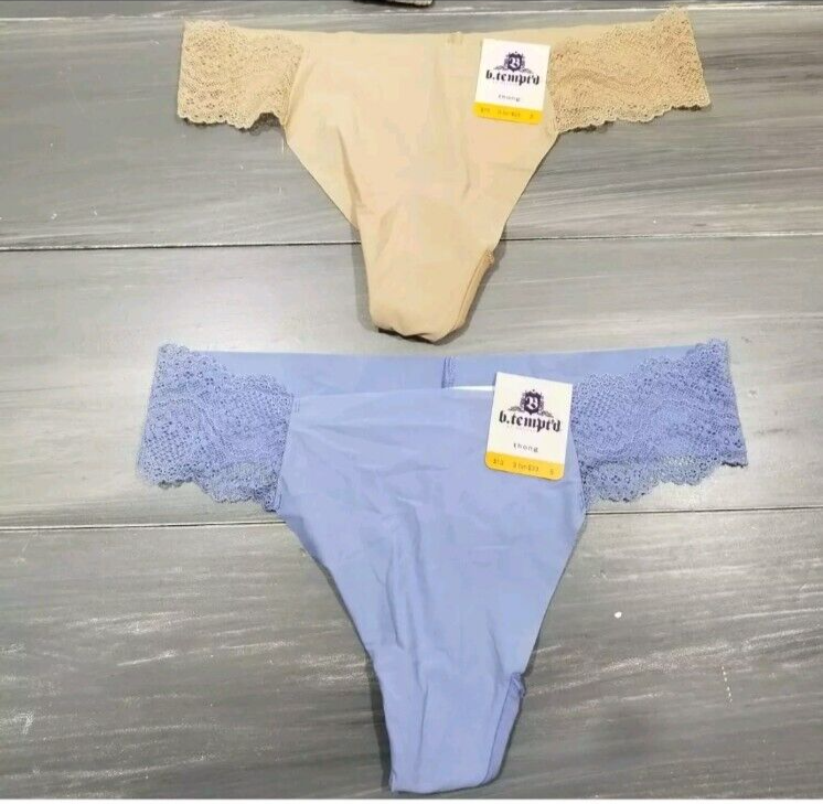 b.tempt'd Wacoal B.Bare Thong Underwear Size Small 2-Pack 976267