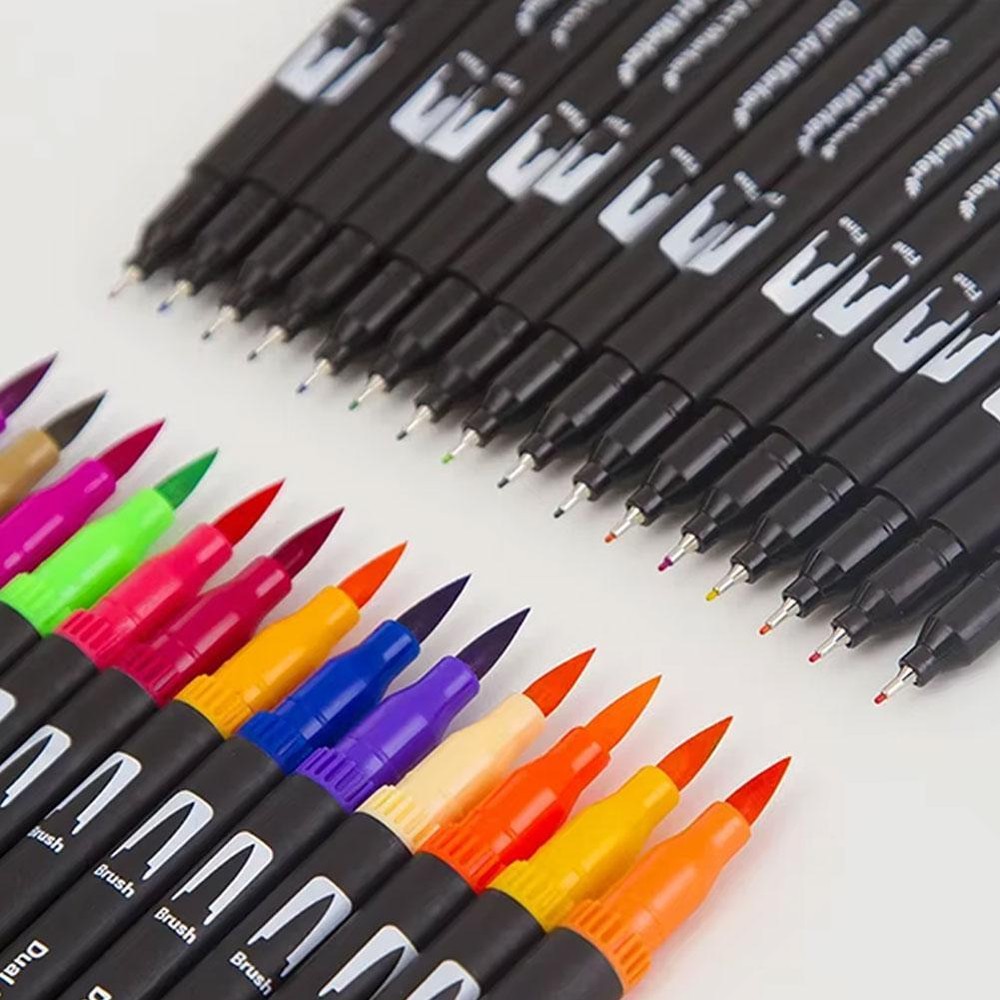 12-120 Colours Double-ended Watercolor Pens T7N7