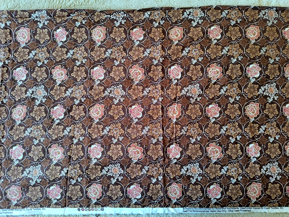 David Textiles Earthtone Brown Cotton Fabric 64x44 Inches for Crafts & Decor