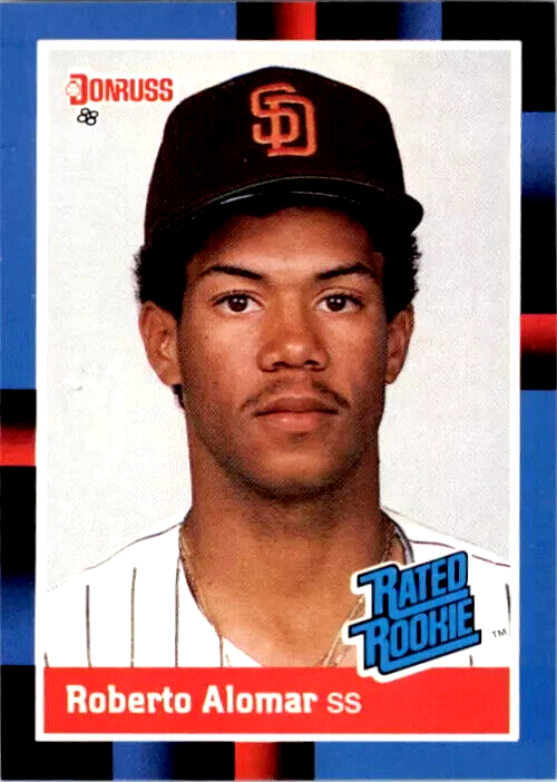 1988 Roberto Alomar Donruss Rated Rookie RC #34-EX