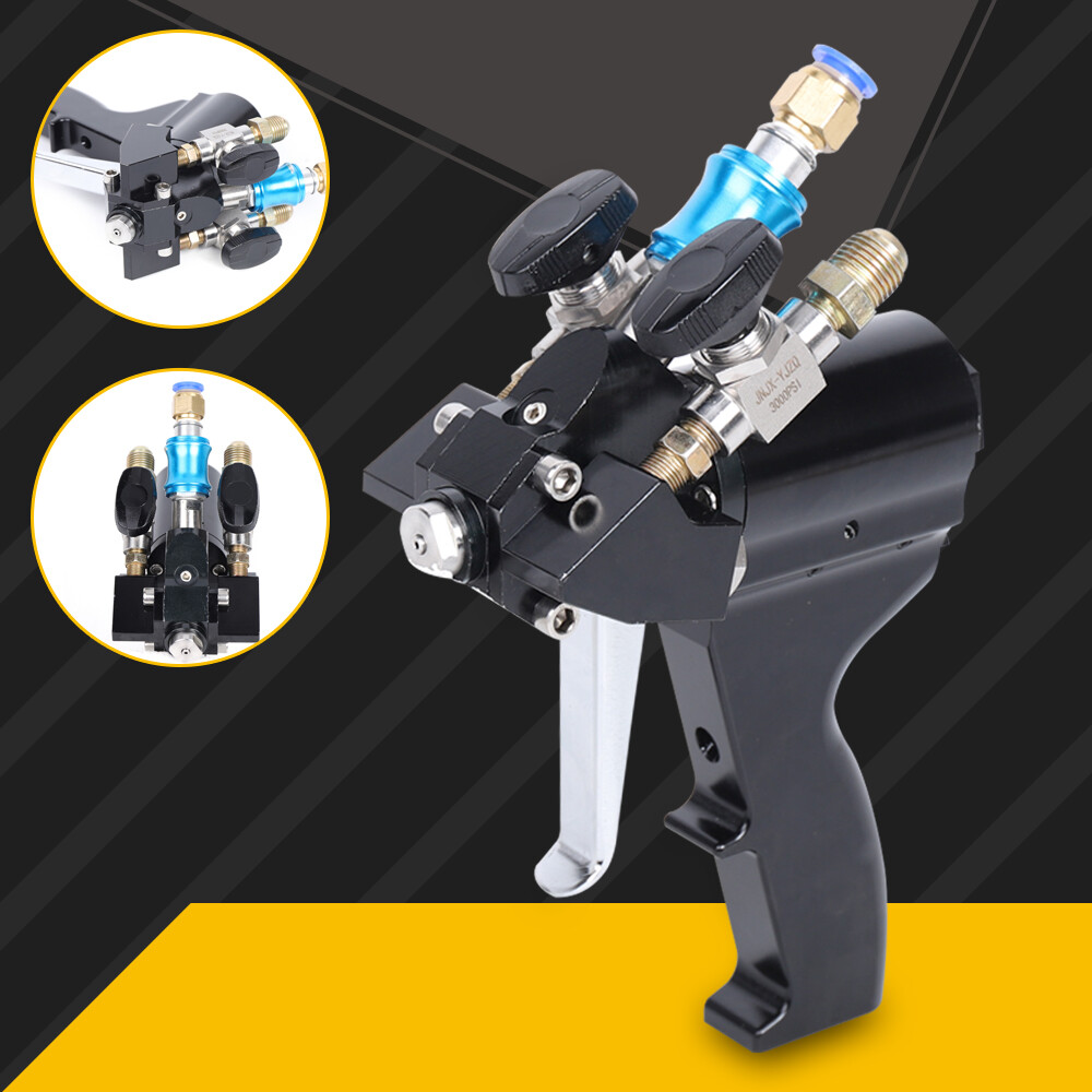 P2 PU Foam Spray Gun with Air Purge Self-Cleaning Black Polyurethane