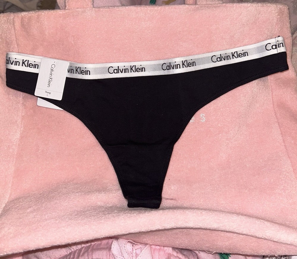 Calvin Klein Women's Panty , Thong , Black , XS, 3 Pack NEW & SEALED