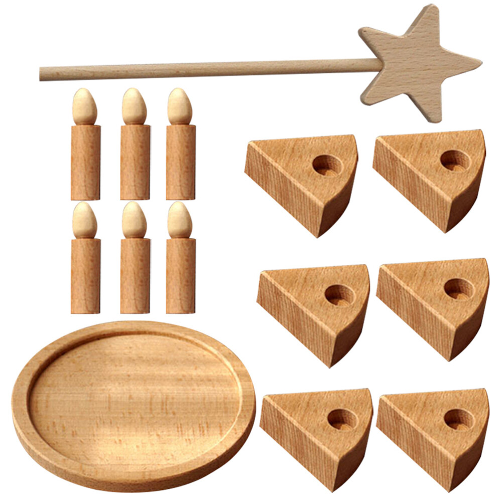 Wooden Toy Birthday Cake Fairy Basket Attractive Toddler Baby