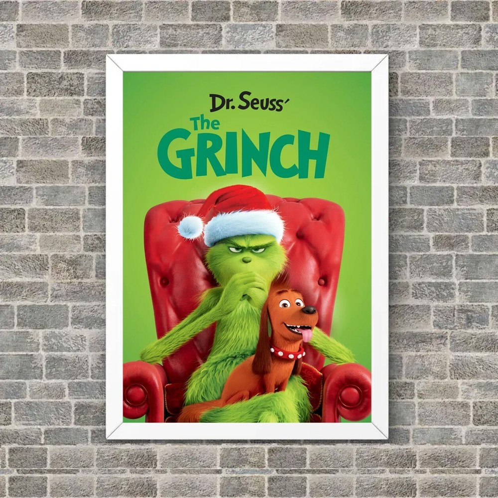 The Grinch Movie Poster. Max Cindy Lou Who Bricklebaum Whoville. No Frame