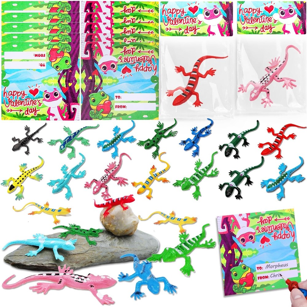 AMENON 24 Pack Valentines Day Gifts for Kids Prefilled Goodies Bags with 3 In...