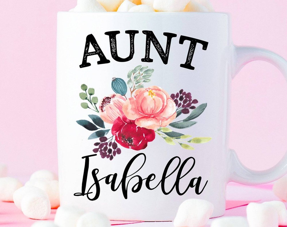 Custom Aunt Mug Personalized Aunt Gift Gifts For Aunt Aunt To Be Mug Pregnancy