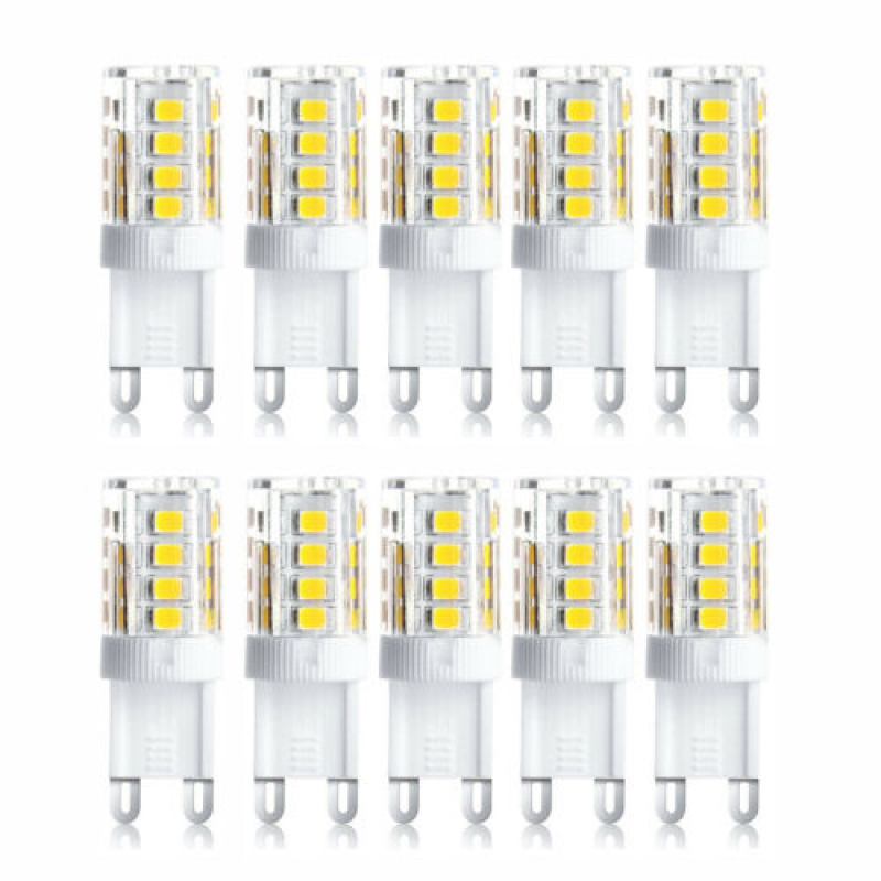10pcs Energy Saving LED Bulb Cool White 5W=40W G9 Halogen Capsule Light Bulbs -