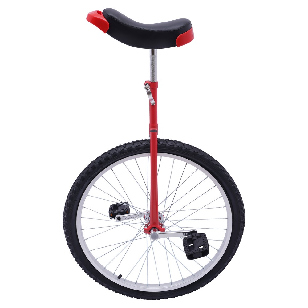 24 in Unicycle With Thickened Steel Pipe Adjustable Seat Sports Wheel Unicycle