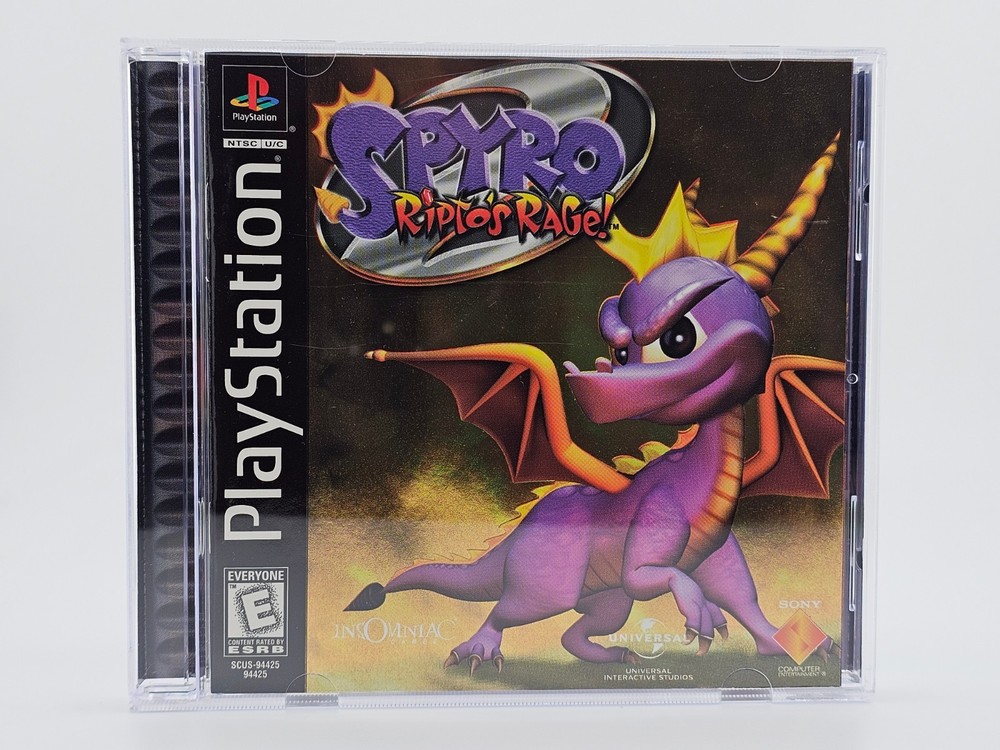 Sony Playstation 1 PS1 Spyro Riptos Rage Gold Cover CIB Cleaned & Tested