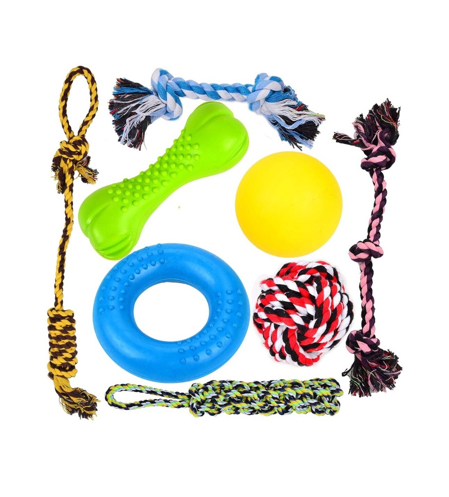 Youngever 8 Durable Dog Chew Toys, Puppy Toys, Dog Rope Toys Value Pack, Pupp...