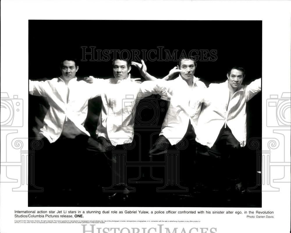 2001 Press Photo Actor Jet Li in 