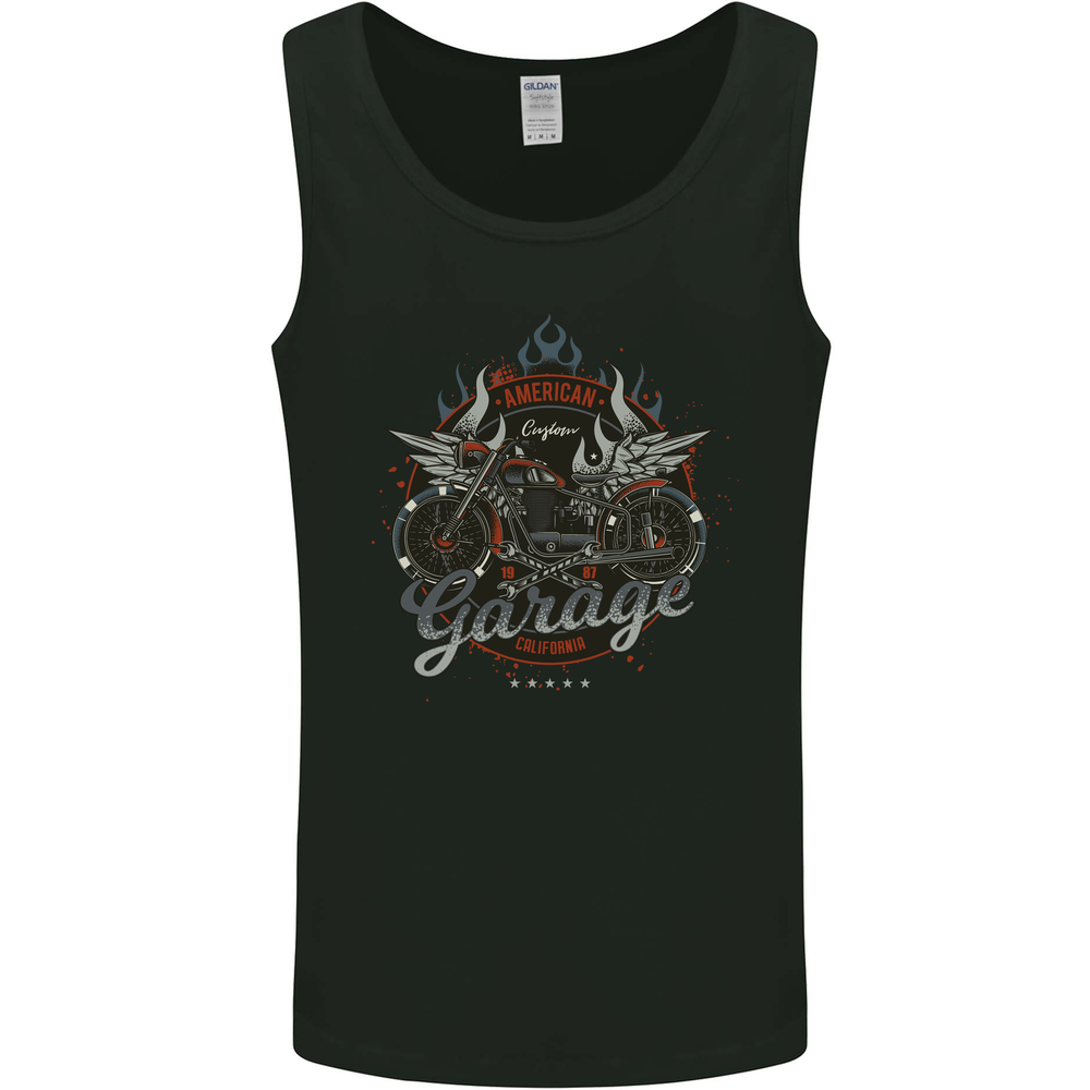 American Custom Garage Biker Motorcycle Mens Vest Tank Top