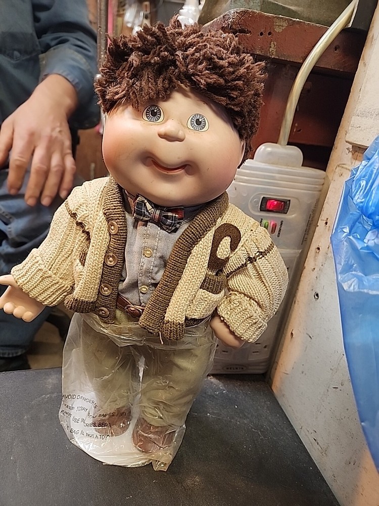 1996 Danbury Mint Porcelain 1950s Kids Collection Cabbage Patch Boy Stand Vtg