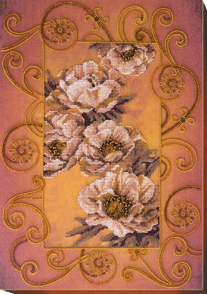 Bead embroidery kit Grisaille needlework kit Art canvas beadwork pattern