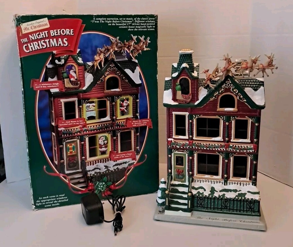 Mr Christmas 1998 Light Up Storytelling House The Night Before Christmas