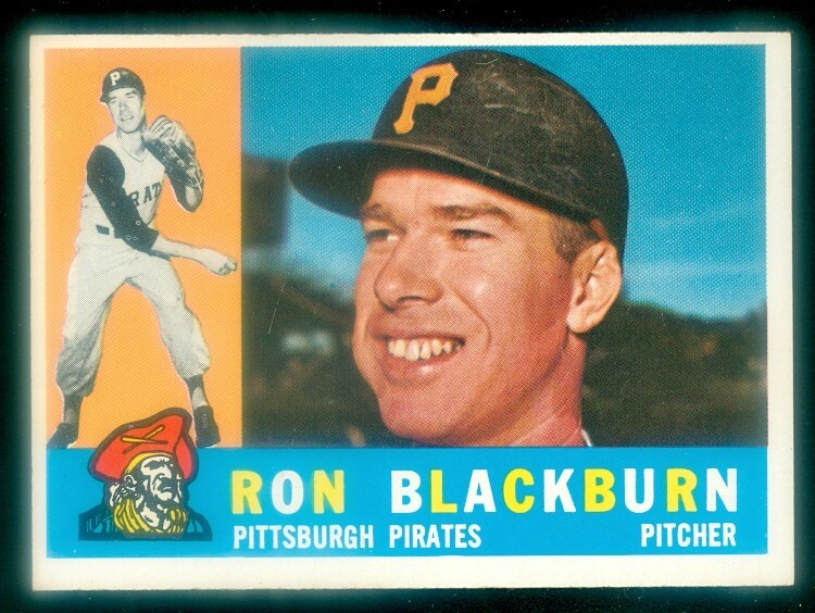 1960 TOPPS #209 RON BLACKBURN EXMT