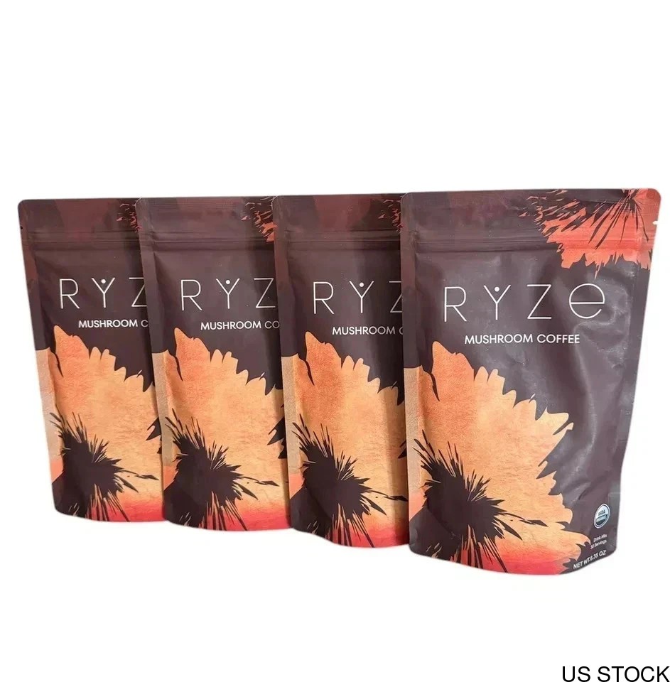 4 Pack Ryze Organic Mushroom Coffee 100% Authentic FREE SHIPPING BEST