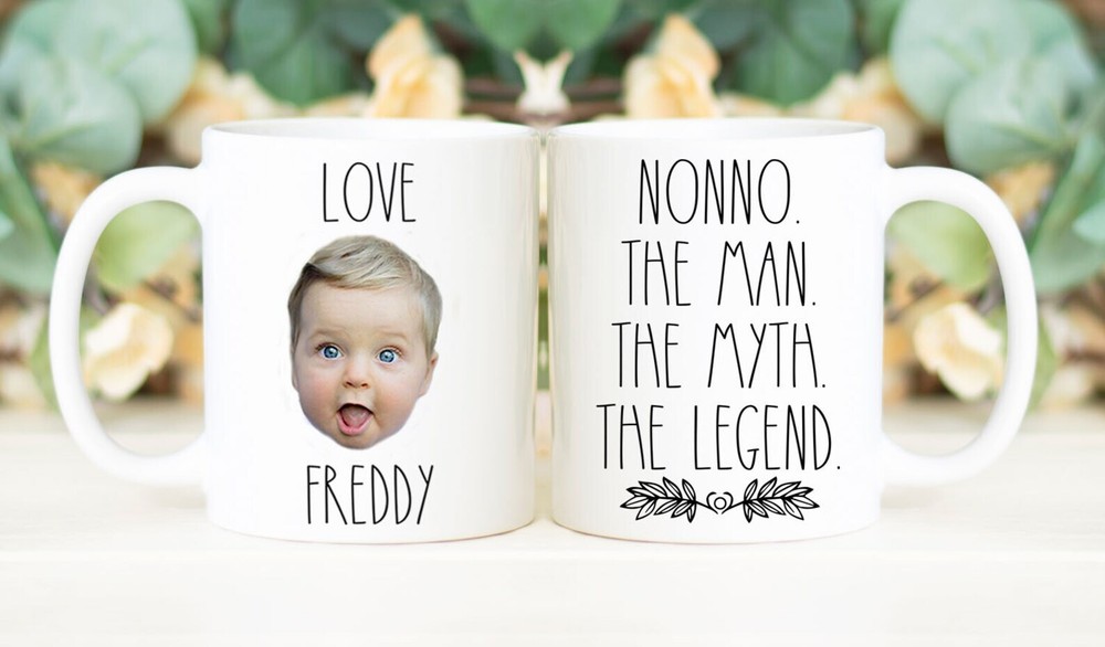 Nonno The Man The Myth The Legend Coffee Mug Custom Face Mug Personalized With