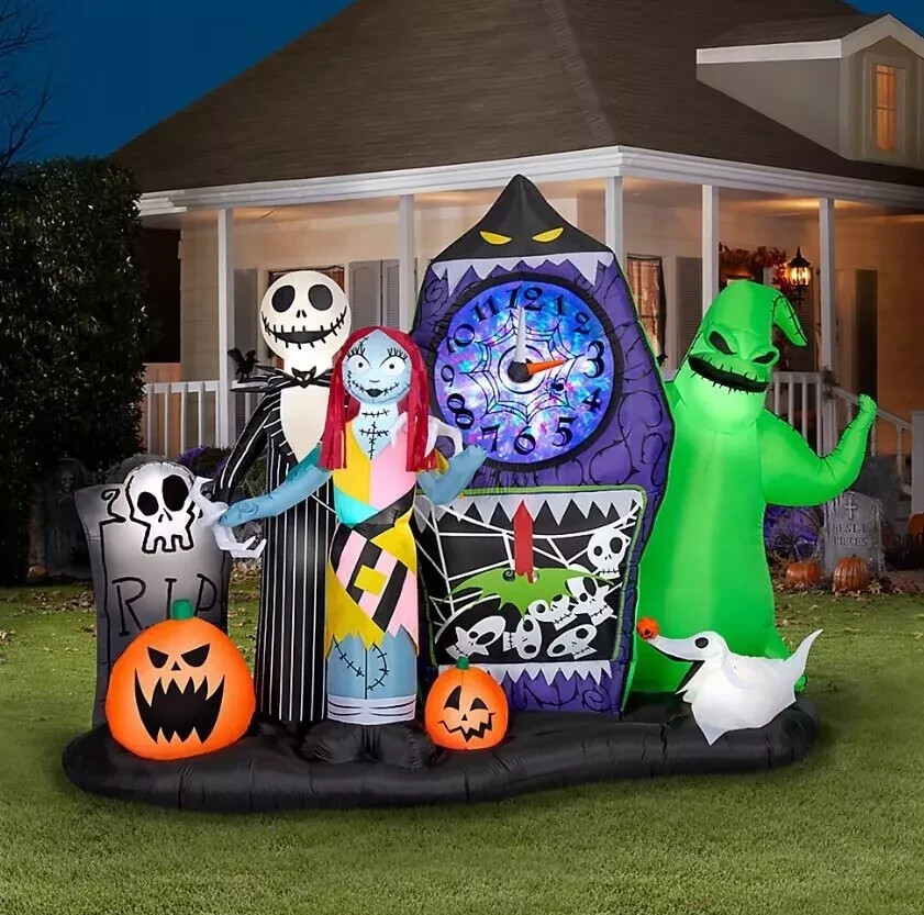 11' ANIMATED NIGHTMARE BEFORE CHRISTMAS SCENE AIRBLOWN INFLATABLE