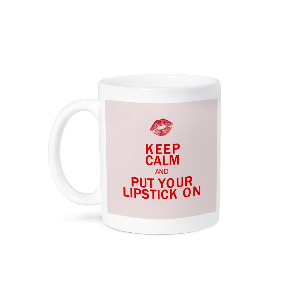 Keep Calm And Put Your Lipstick On 3dRose Ceramic Mug