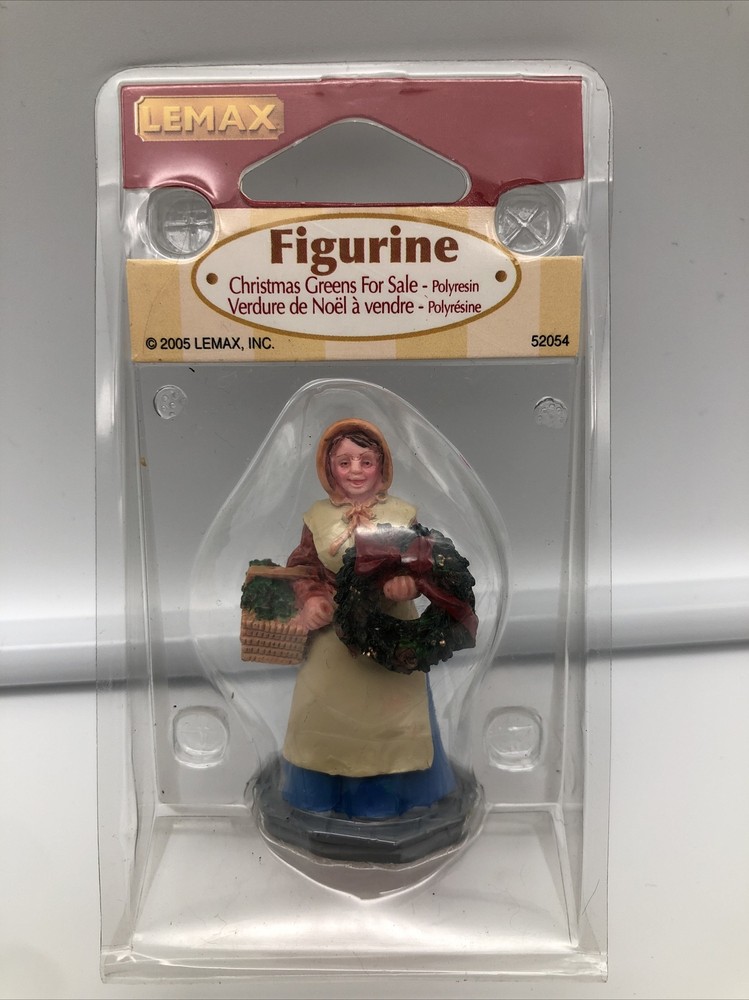 Lemax RETIRED Village figure Christmas Greens for Sale 52054 Wreath NEW-image