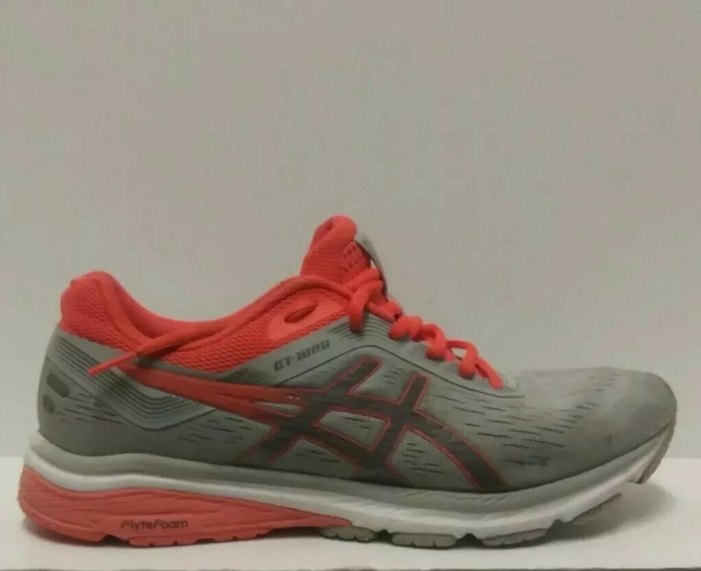 ASICS Gel GT-1000 Womens Running Shoes Size 10 Gray Orange Mesh  1012A030