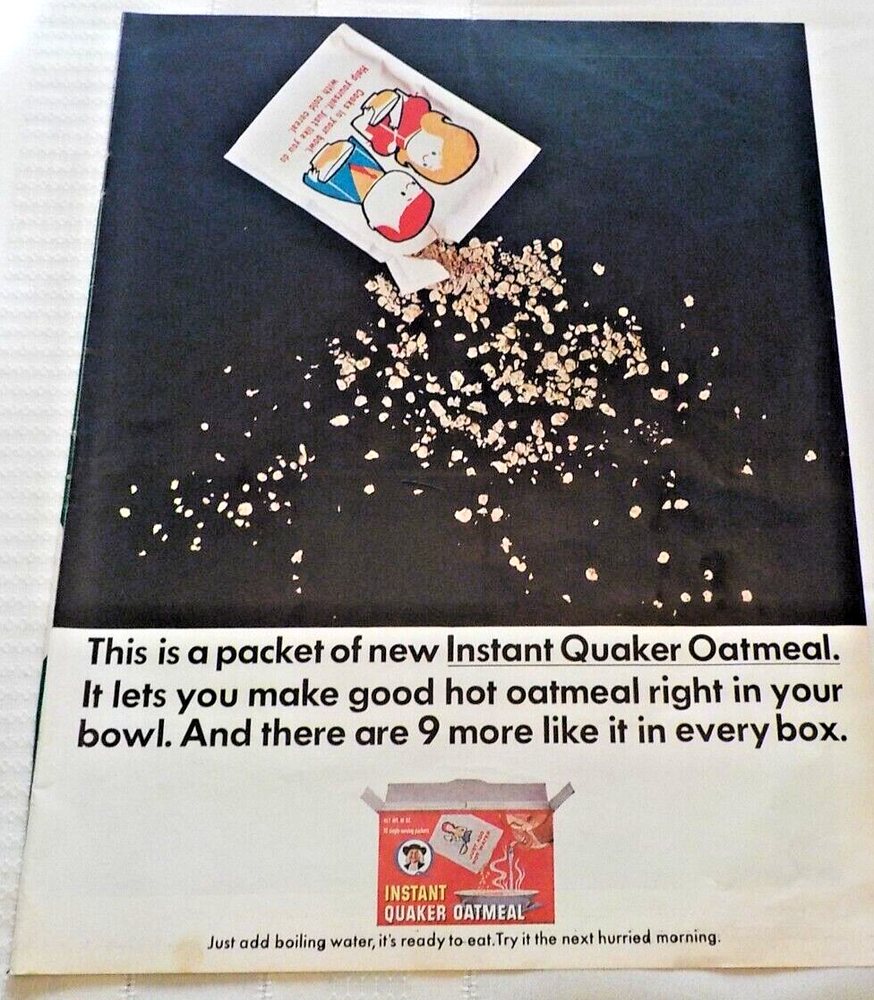 New Instant Quaker Oatmeal Advertisement Plus Coupon 1966-image