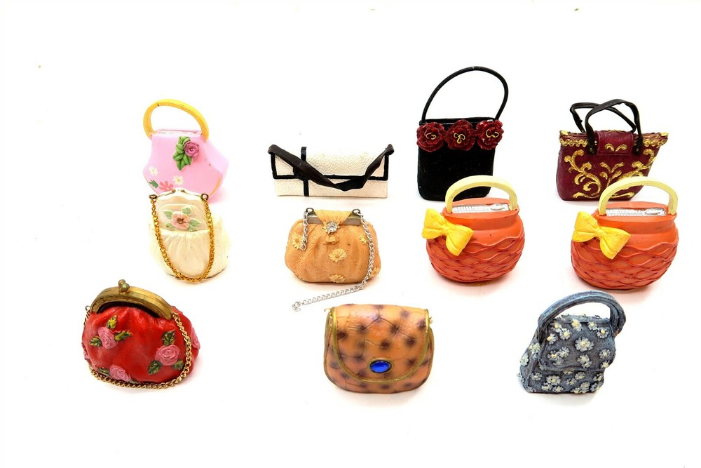 Lot of 11 Miniature Purses by K's Collection and Greenbrier nice mini collection